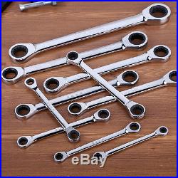 10PC E TORX DOUBLE END BOX RATCHET GEAR WRENCH STAR RING SPANNER 6-24mm 72 TEETH