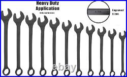 11 PC METRIC LARGE BIG JUMBO SIZE COMBINATION TOOL WRENCH SET with POUCH