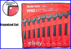 11 PC METRIC LARGE BIG JUMBO SIZE COMBINATION TOOL WRENCH SET with POUCH