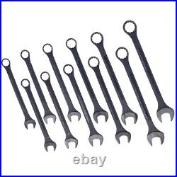 11-Piece Jumbo Metric Combination Wrench Set 34 to 50mm Black Oxide with Pouch