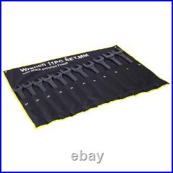 11-Piece Jumbo Metric Combination Wrench Set 34 to 50mm Black Oxide with Pouch