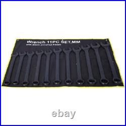 11-Piece Jumbo Metric Combination Wrench Set 34 to 50mm Black Oxide with Pouch