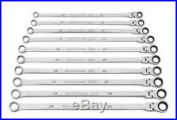 120XP Universal Spline Metric XL Flex GearBox Ratcheting Wrench Set, 10Pc New