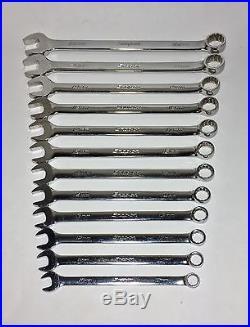 12 PIECE SET SNAP ON TOOLS OPEN BOX END COMBINATION WRENCHES, Metric 10mm-22mm
