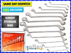 12pc Ring Offset Spanner Set Wrench 6-32mm Garage Tool Metric Deep Double 23-46