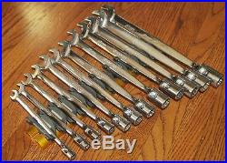 12pc Snap On Flex Head Open Combination Wrench Set Metric 8mm-19mm FHOM8B-FHOM19