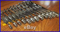 12pc Snap On Flex Head Open Combination Wrench Set Metric 8mm-19mm FHOM8B-FHOM19