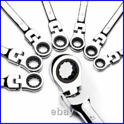 12x Ratcheting Wrench Set Spanner Tool Combination 8-19mm Metric Flexible Head K