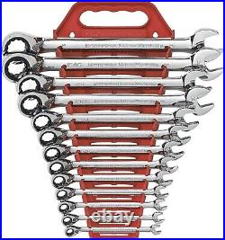 13 Pc. 12 Pt. Reversible Ratcheting Combination Wrench Set, SAE 9509N