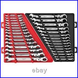 144-Position Flex-Head Ratcheting Combination Wrench Set SAE and METRIC