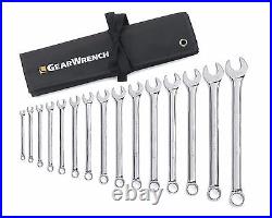 15 pc Combination Wrench Set 81918 Gearwrench Long Pattern 5/16 to 1-1/4 12Pt
