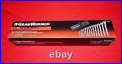 15 pc Combination Wrench Set 81918 Gearwrench Long Pattern 5/16 to 1-1/4 12Pt
