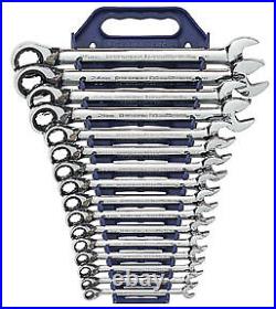 16 Pc. Metric Reversible Combination Ratcheting Wrench Set 9602N per mfg