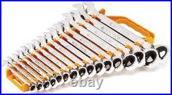 16 Pc. Reversible Ratcheting Combination Wrench Set, Metric 9602N