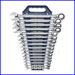 16 Piece Metric 72-tooth Alloy Steel Polished Ratcheting Combination Wrench Set