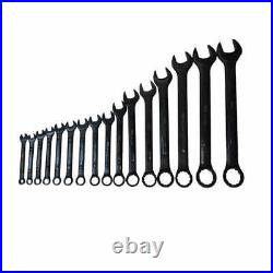 16pc Metric Combination Wrench Set 6mm-32mm Black