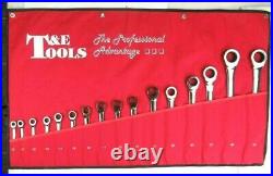 16pc Ratcheting Combo Wrench Set 10-32mm T&E Tools