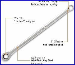 17 Pc. GearBox 12 Pt. XL Double Box Ratcheting Wrench Set, Metric 85989