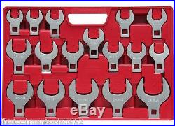 17pc GRIP Metric Jumbo Crow Foot Wrenches Set Crowfoot 20mm 46mm Open End MM