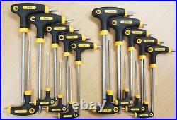 18PC T-Handle Torx Star Hex Key Wrench Set 2 Drive Ends