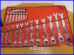 20 Piece PROTO Ratcheting Wrench Set, Combination, Antislip, Metric, NEW USA