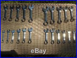 22 pc Craftsman Professional Full Polish Stubby Combination Wrench Set SAE/MM