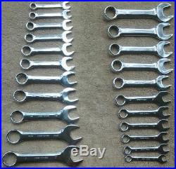 22 pc SAE/MM Craftsman Stubby Wrench Set, Combination Full Polish Z Series