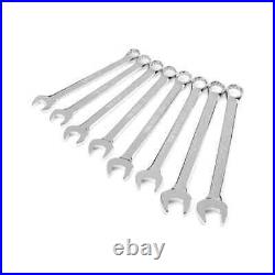 25 32 mm Metric 8 Piece Combination Wrench Set Polished Chrome Finish 12 Point