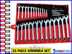 25 Piece Metric Combo Spanner Combination Set Ring Open Ended 6 to 32mm CT0441