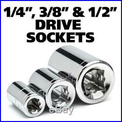 268-Piece Husky Mechanics Tool Set w Case SAE Metric Sockets Wrenches Repair Kit