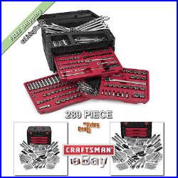 289 Pc Craftsman Mechanics Tool Set Sockets Ratchet Wrench SAE Metric with Case