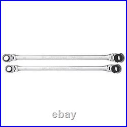 2 Pc. X-Long Ratcheting Wrench Set 4 Metric Sizes 99652 Platinum 99652