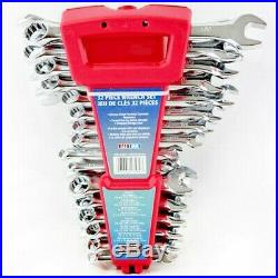 32pc Piece Combination wrench set Imperial Metric Spanner Tools SAE Polished