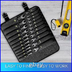 33Pcs Ratcheting Wrench Set Large Wrench Set Metric and Standard