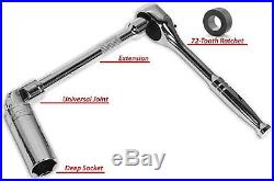 3/8 Socket Wrench Set Kit Auto Repair Mixed Hand Tool Mechanics Metric & SAE