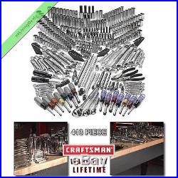 413 Pc Craftsman Mechanics Tool Set Deep Sockets Ratchet Wrench Bits SAE Metric