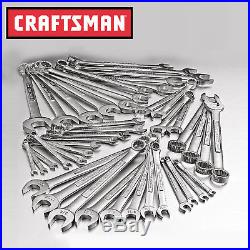 43 Pc Craftsman Combination Wrench Set 12 Pt SAE Standard Metric Mechanics Tools