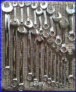 48 pc Craftsman Full Polish Long/Stubby Combination Wrench Master Set SAE+Metric
