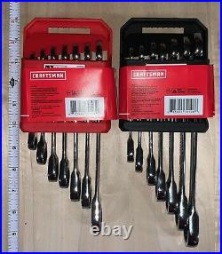 (4) Craftsman 7-Pc Ratcheting Wrench Sets (2)SAE- (2)Metric (2) Std (2) Stubby