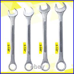 4 Piece SAE Jumbo Combination Wrench Set Extra Large