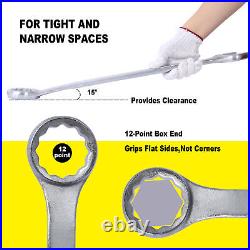 4 Piece SAE Jumbo Combination Wrench Set Extra Large