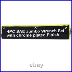 4 Piece SAE Jumbo Combination Wrench Set Extra Large