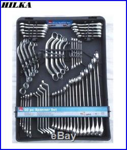 50 Pc Spanner Set Clip Case Obstruction Ring Spanner Metric Combination 16205002