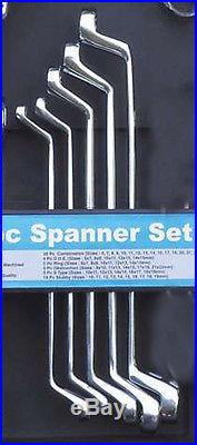 50pc Spanner Set Metric 6-32MM Combination Ring Obstruction Open End HILKA