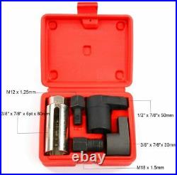 5pcs Oxygen Sensor Socket Thread Chaser Install Offset O2 Wrench Set M12/M18 NEW