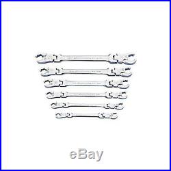 6 Piece Ratcheting Flex Flare Nut Wrench Set Metric GearWrench KDT89101D