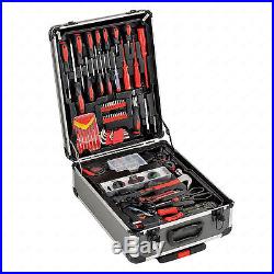710 pc Tool Set Socket Wrench Standard Metric Mechanics Kit with Trolley Case Box