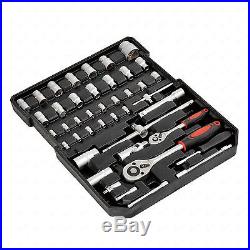 710 pc Tool Set Socket Wrench Standard Metric Mechanics Kit with Trolley Case Box