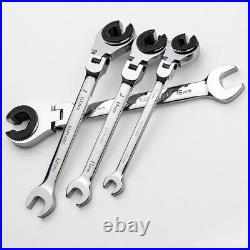 72-Tooth RatchetFix Tubing Wrench Set With Flexible Head Car Hand Repair Tools