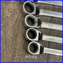 7pc MAC TOOLS 12-18mm Metric 6 Point Ratcheting Combination Wrench Set NICE READ